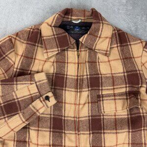 Vintage Swanndri Pure Wool Plaid Shacket Full Zip Bush Shirt Jacket New Zealand